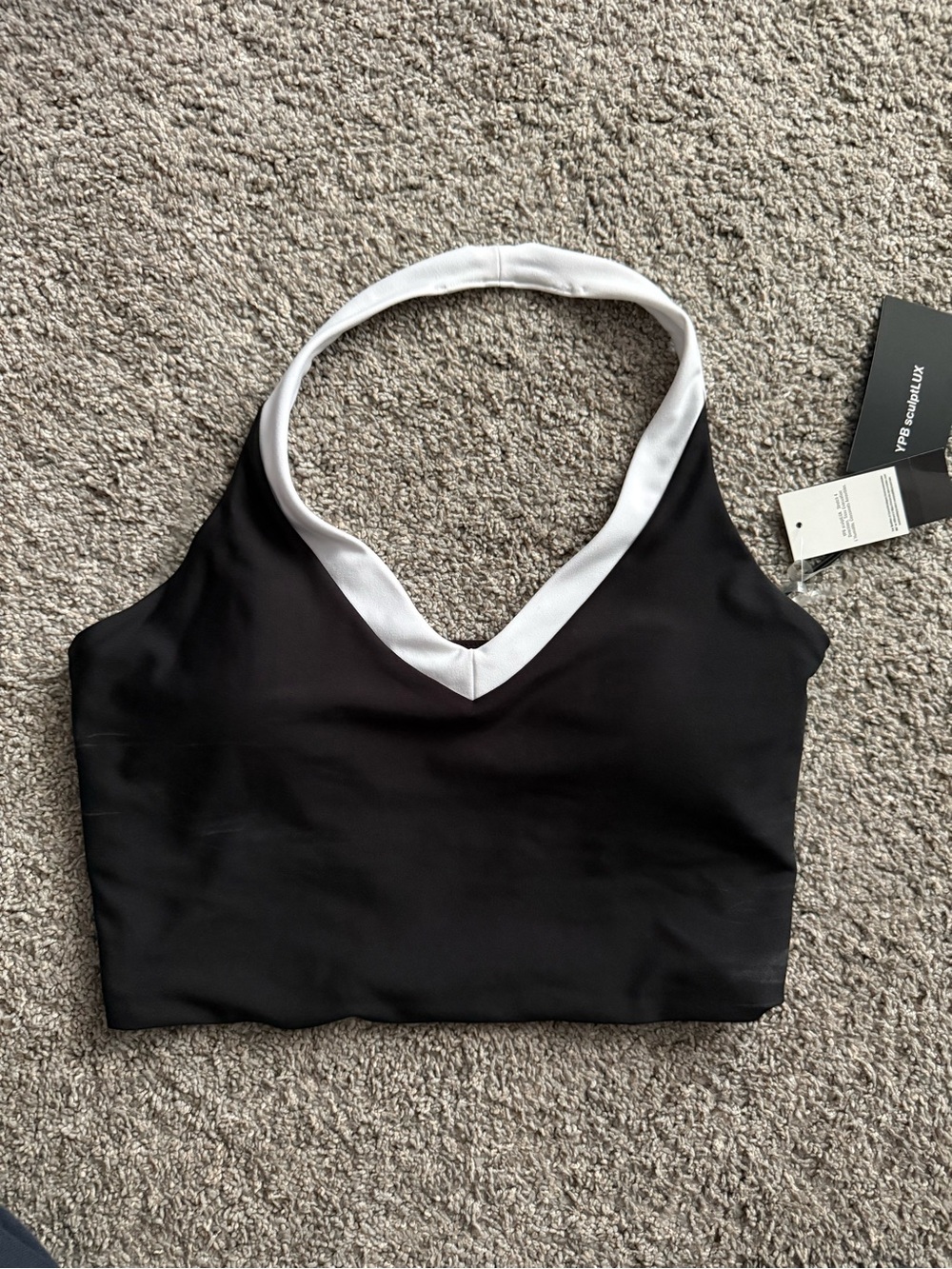 Abercrombie & Fitch YPB Black Halter Crop Top